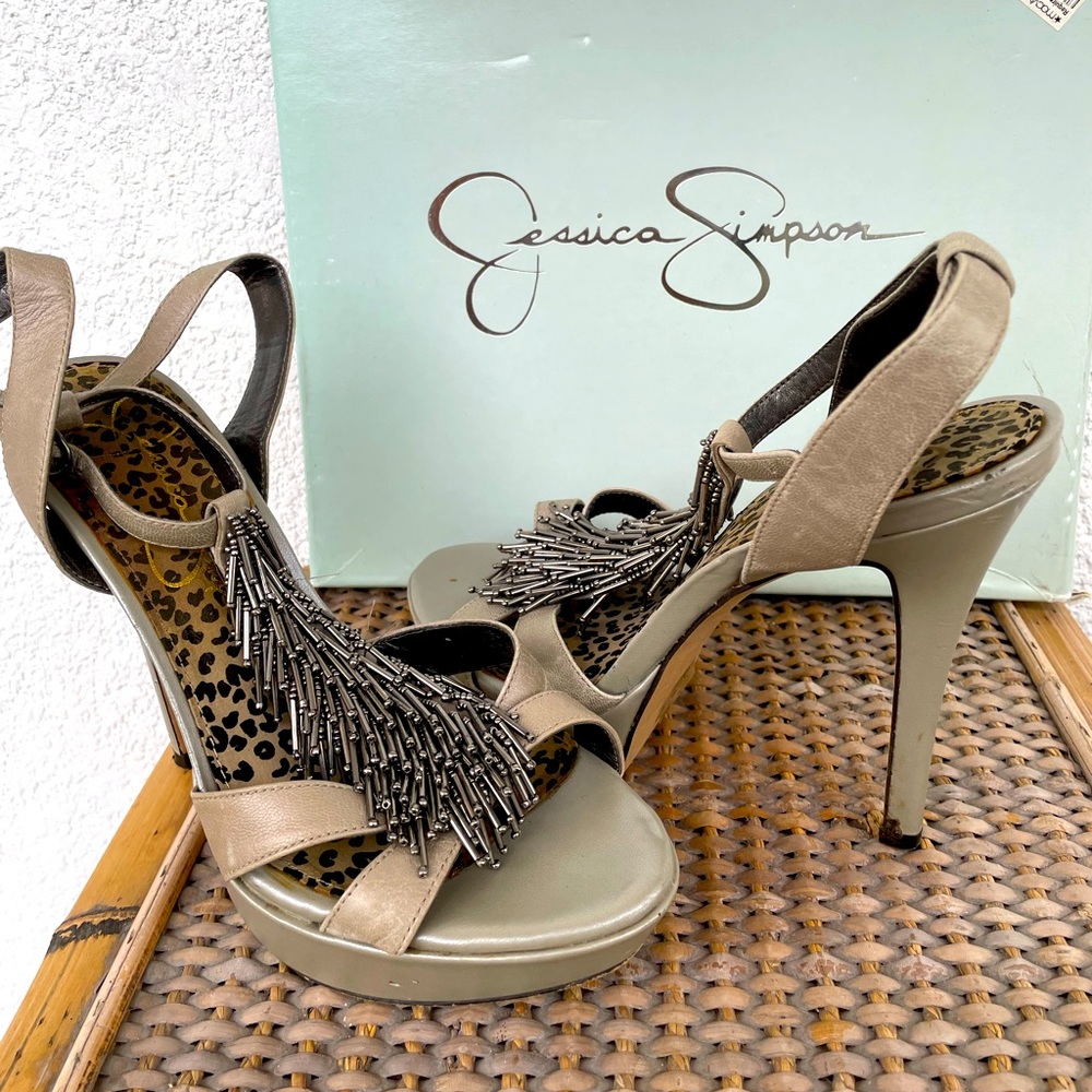Jessica Simpson fringe heels
